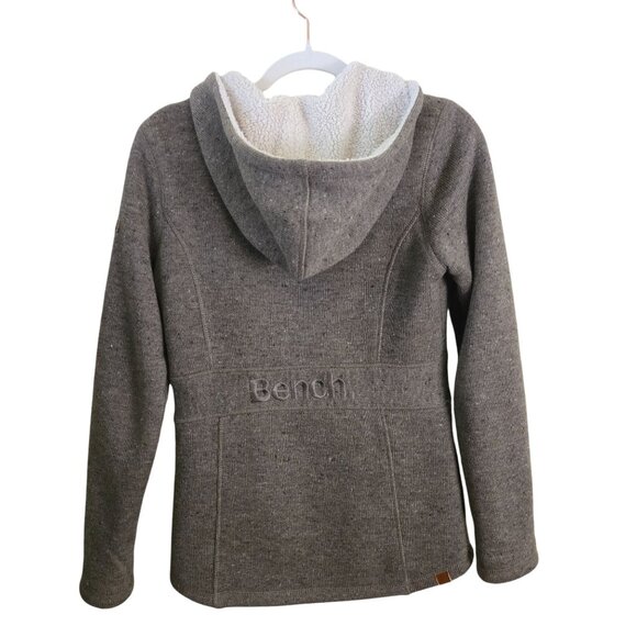 Bench Chilbe Sherpa Jacket Wool Blend Zip Snap Toggle Closure Thumb Holes Size M - Picture 2 of 12